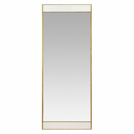 RICKI&APOSS RUGS Lina Modern Floor Mirror, Gold with Marble RI2522619